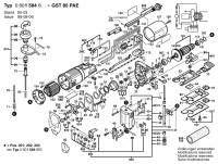 Bosch 0 601 584 842 GST 85 PAE Orbital Jigsaw 240 V / GB Spare Parts GST85PAE